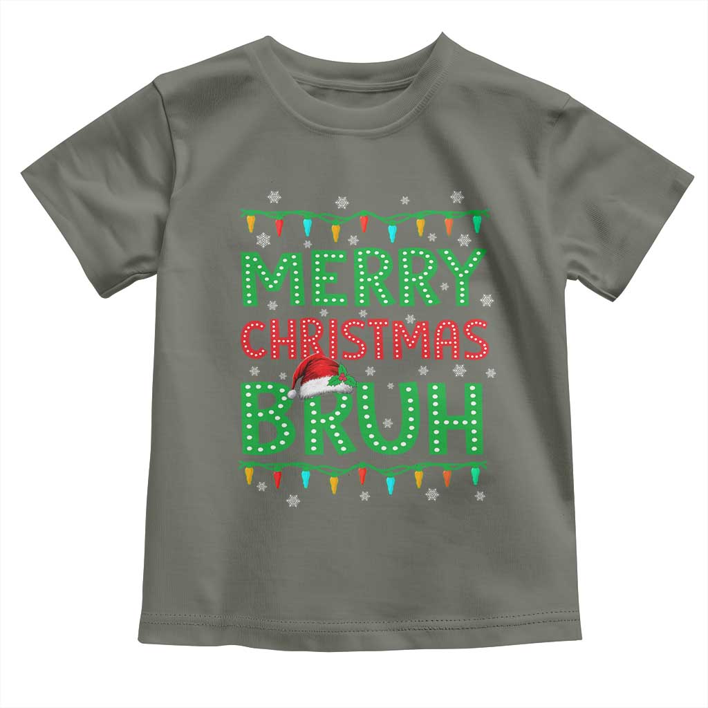 Merry Christmas Bruh Toddler T Shirt Meme Funny Saying Bro Greeting