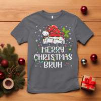 Merry Christmas Bruh T Shirt Funny Saying Santa Claus Christmas Lights Pajama - Wonder Print Shop