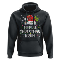 Merry Christmas Bruh Hoodie Funny Saying Santa Claus Christmas Lights Pajama