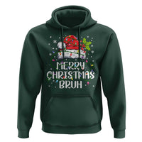Merry Christmas Bruh Hoodie Funny Saying Santa Claus Christmas Lights Pajama