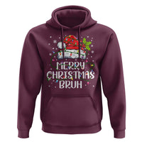Merry Christmas Bruh Hoodie Funny Saying Santa Claus Christmas Lights Pajama