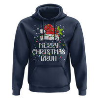 Merry Christmas Bruh Hoodie Funny Saying Santa Claus Christmas Lights Pajama