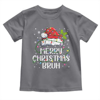 Merry Christmas Bruh Toddler T Shirt Funny Saying Santa Claus Christmas Lights Pajama