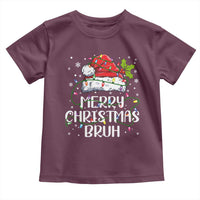 Merry Christmas Bruh Toddler T Shirt Funny Saying Santa Claus Christmas Lights Pajama