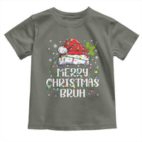 Merry Christmas Bruh Toddler T Shirt Funny Saying Santa Claus Christmas Lights Pajama