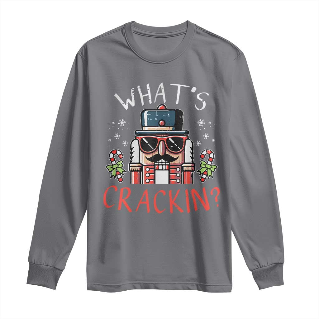 Christmas Nutcracker Long Sleeve Shirt Whats Crackin Funny Xmas