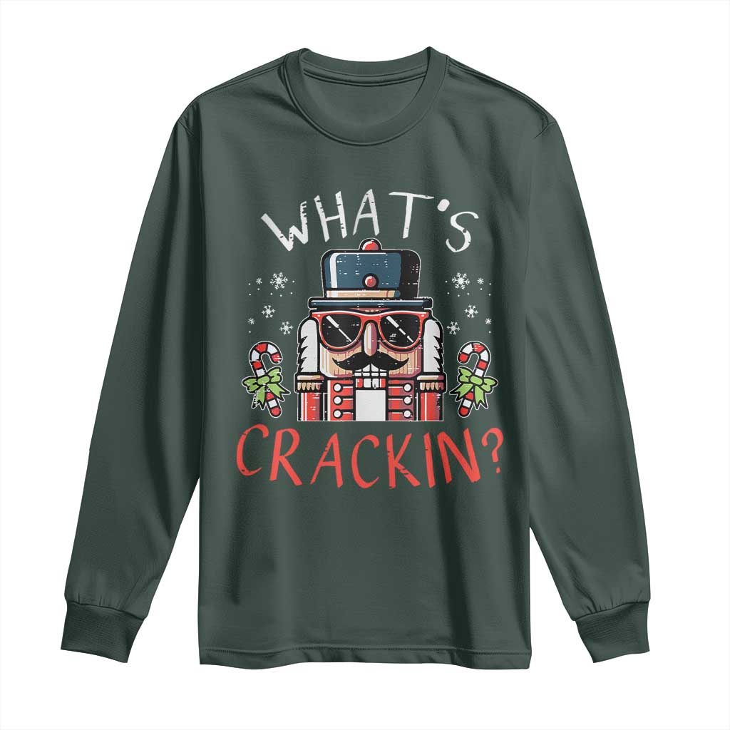 Christmas Nutcracker Long Sleeve Shirt Whats Crackin Funny Xmas