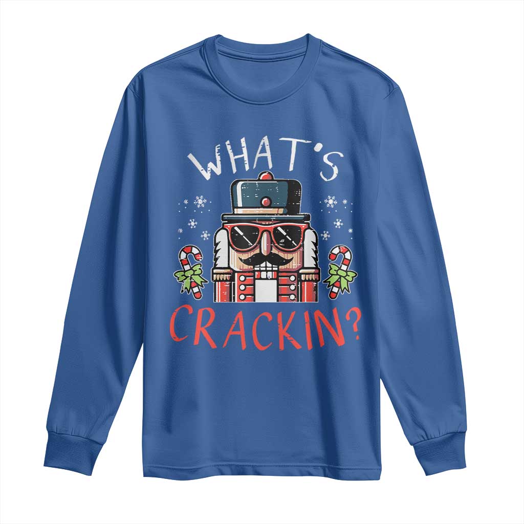 Christmas Nutcracker Long Sleeve Shirt Whats Crackin Funny Xmas
