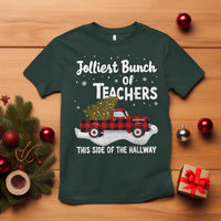 Teacher Christmas T Shirt Jolliest Bunch Of Teachers This Side Of The Hallway - Wonder Print Shop