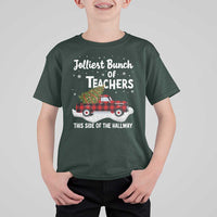Teacher Christmas T Shirt For Kid Jolliest Bunch Of Teachers This Side Of The Hallway - Wonder Print Shop