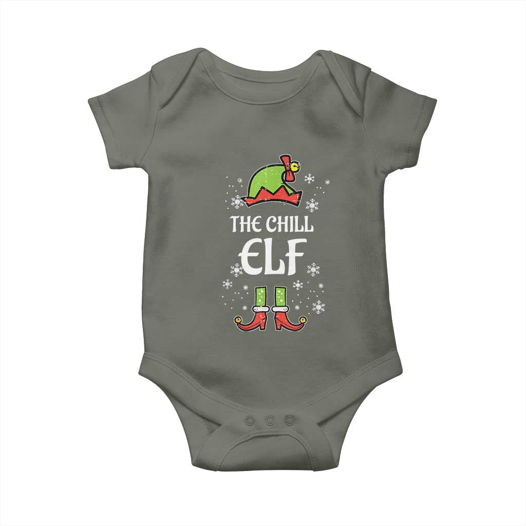 Funny Christmas Chill Guy Baby Onesie The Chill Elf Meme Xmas Family Match