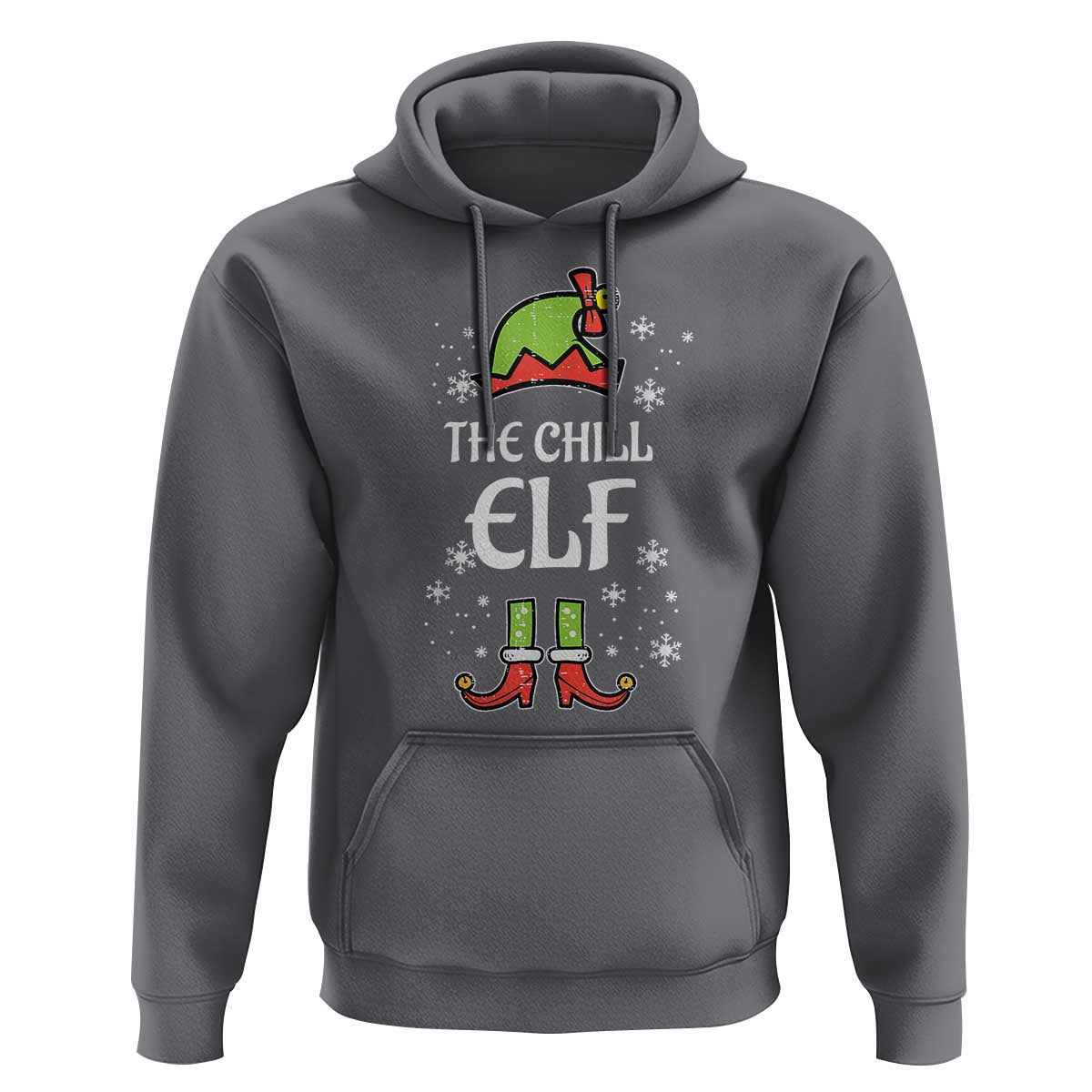 Funny Christmas Chill Guy Hoodie The Chill Elf Meme Xmas Family Match