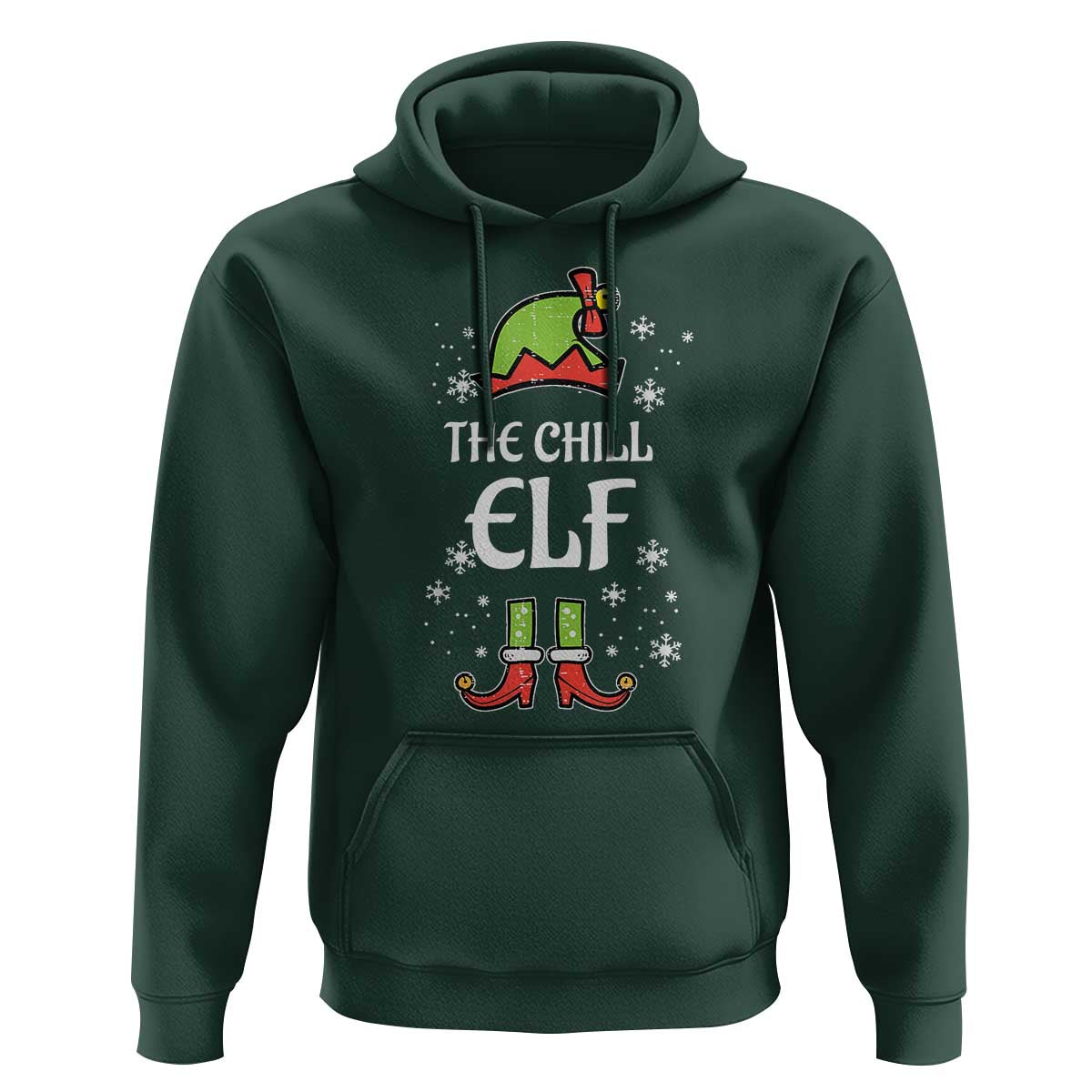 Funny Christmas Chill Guy Hoodie The Chill Elf Meme Xmas Family Match