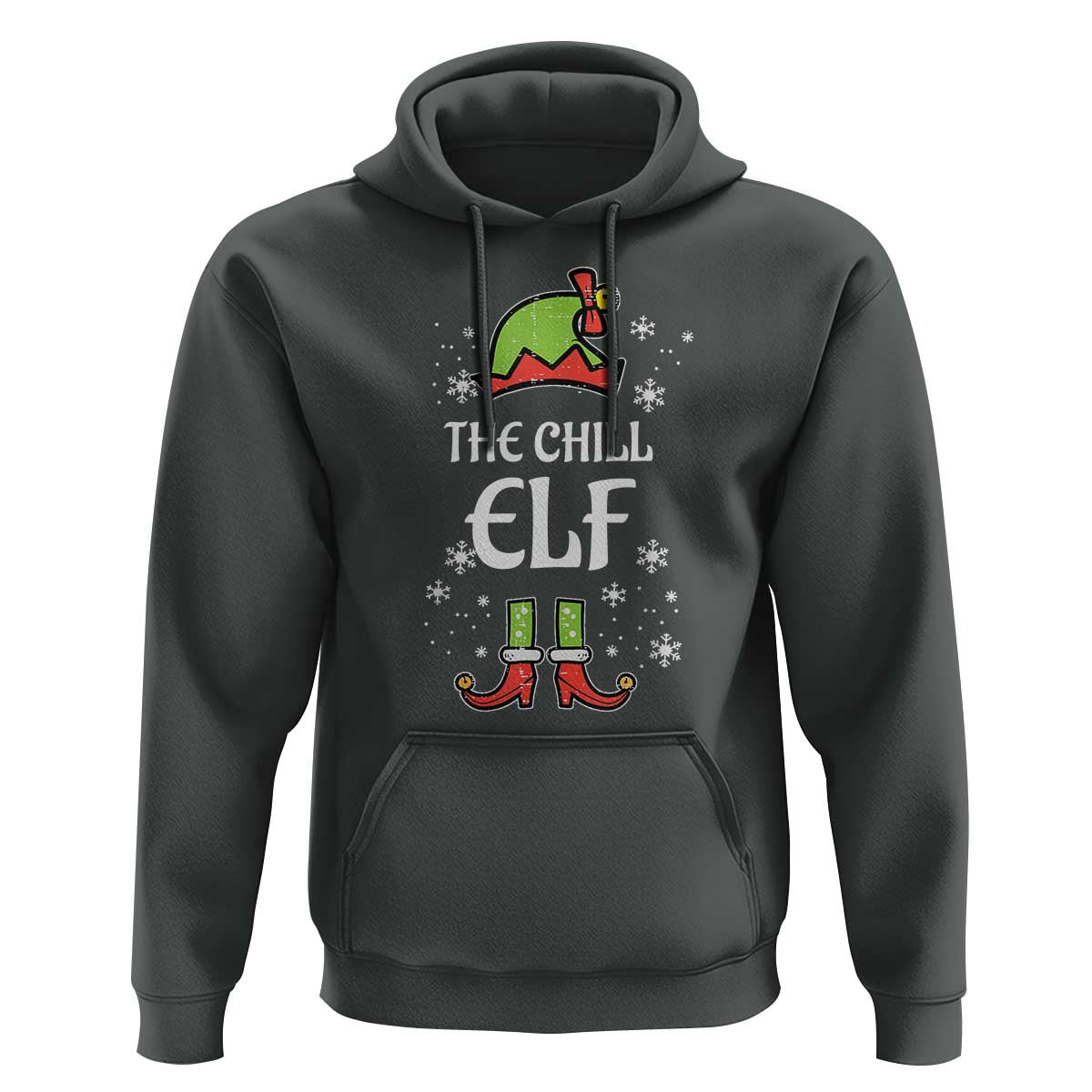 Funny Christmas Chill Guy Hoodie The Chill Elf Meme Xmas Family Match