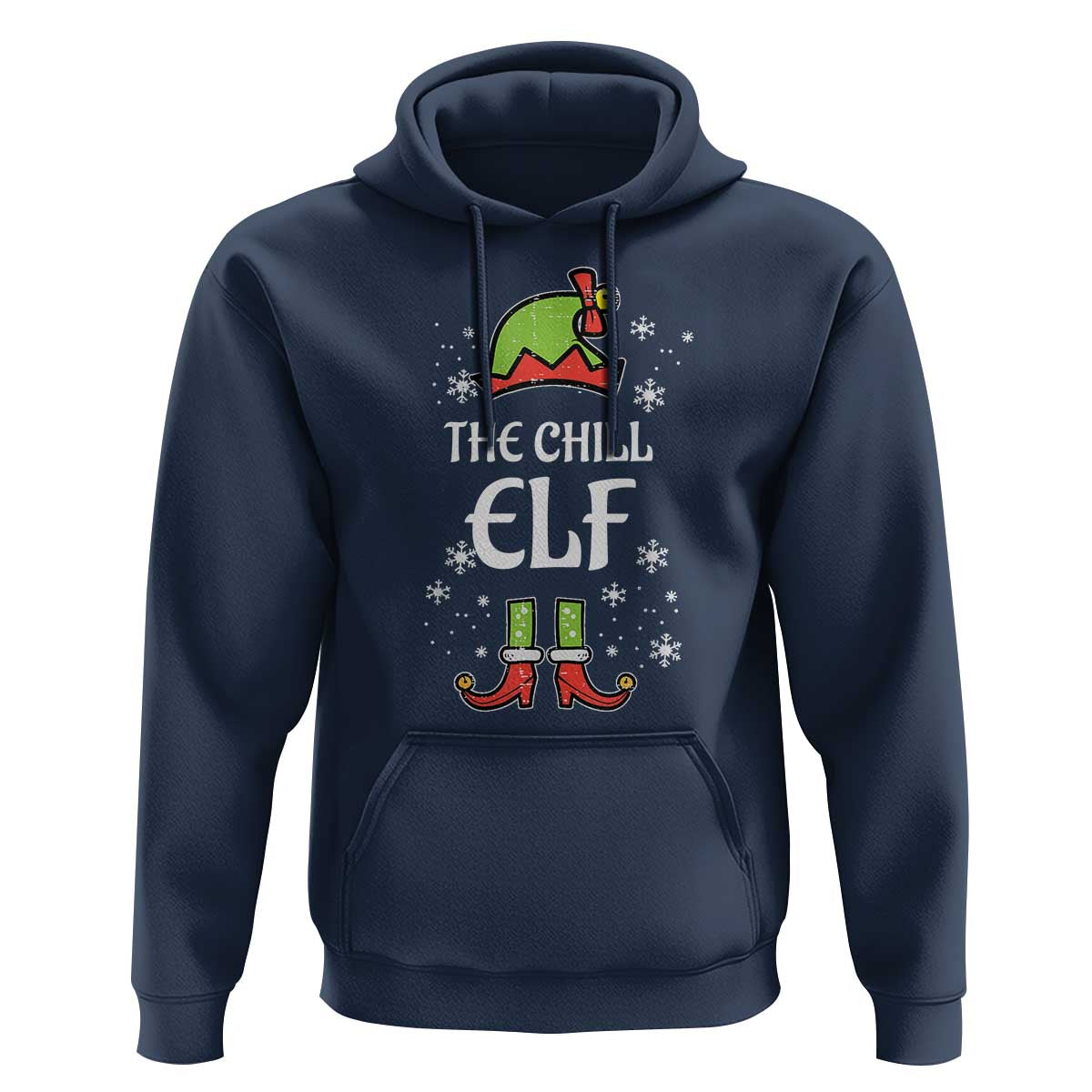 Funny Christmas Chill Guy Hoodie The Chill Elf Meme Xmas Family Match
