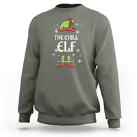 Funny Christmas Chill Guy Sweatshirt The Chill Elf Meme Xmas Family Match - Wonder Print Shop