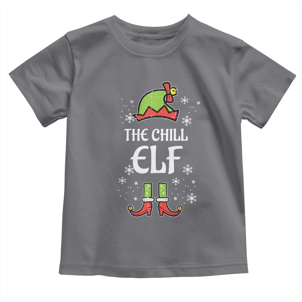 Funny Christmas Chill Guy Toddler T Shirt The Chill Elf Meme Xmas Family Match
