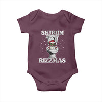 Funny Christmas Baby Onesie Skibidi Rizzmas Rizz Santa Toilet Kid Cool