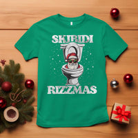 Funny Christmas T Shirt Skibidi Rizzmas Rizz Santa Toilet Kid Cool - Wonder Print Shop