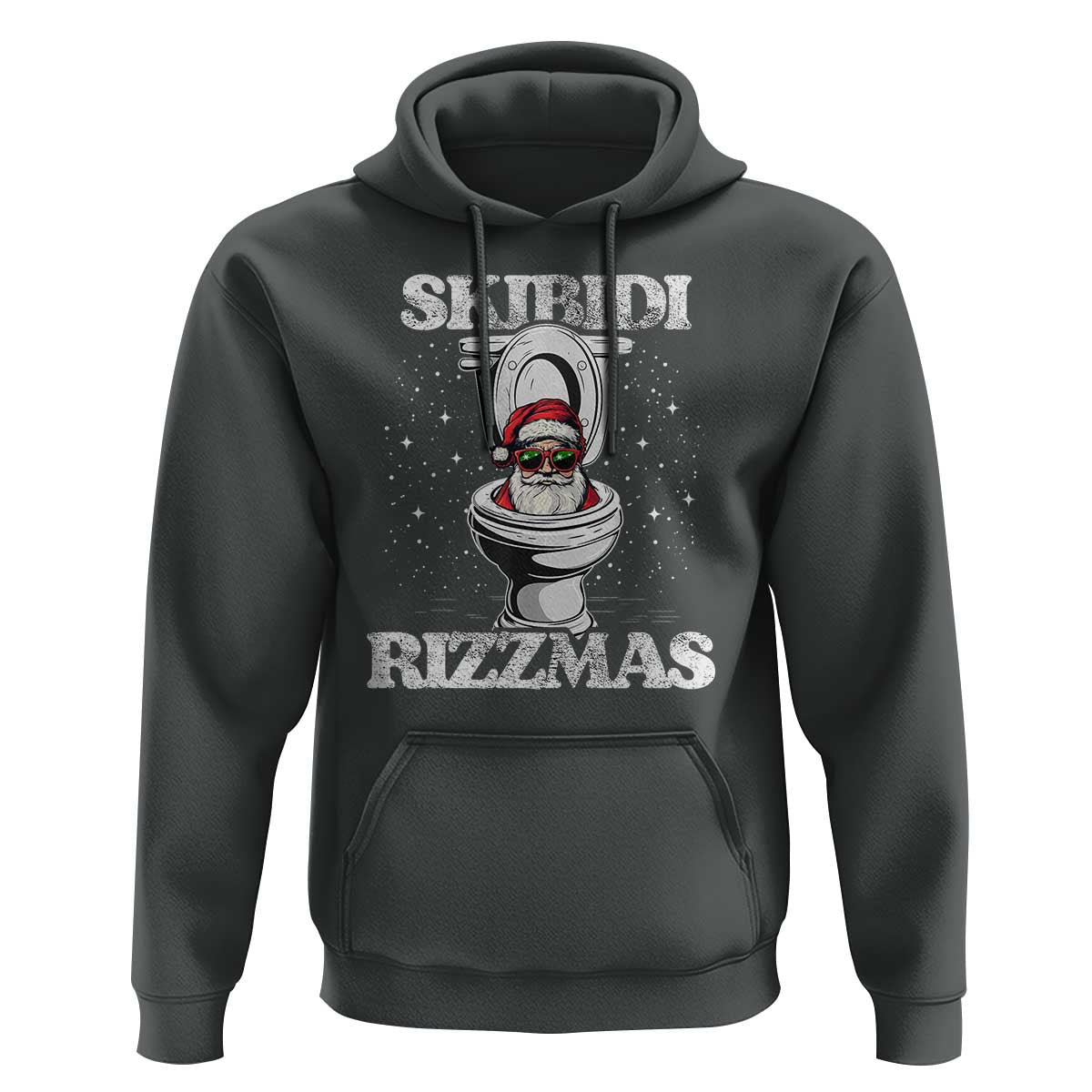Funny Christmas Hoodie Skibidi Rizzmas Rizz Santa Toilet Kid Cool