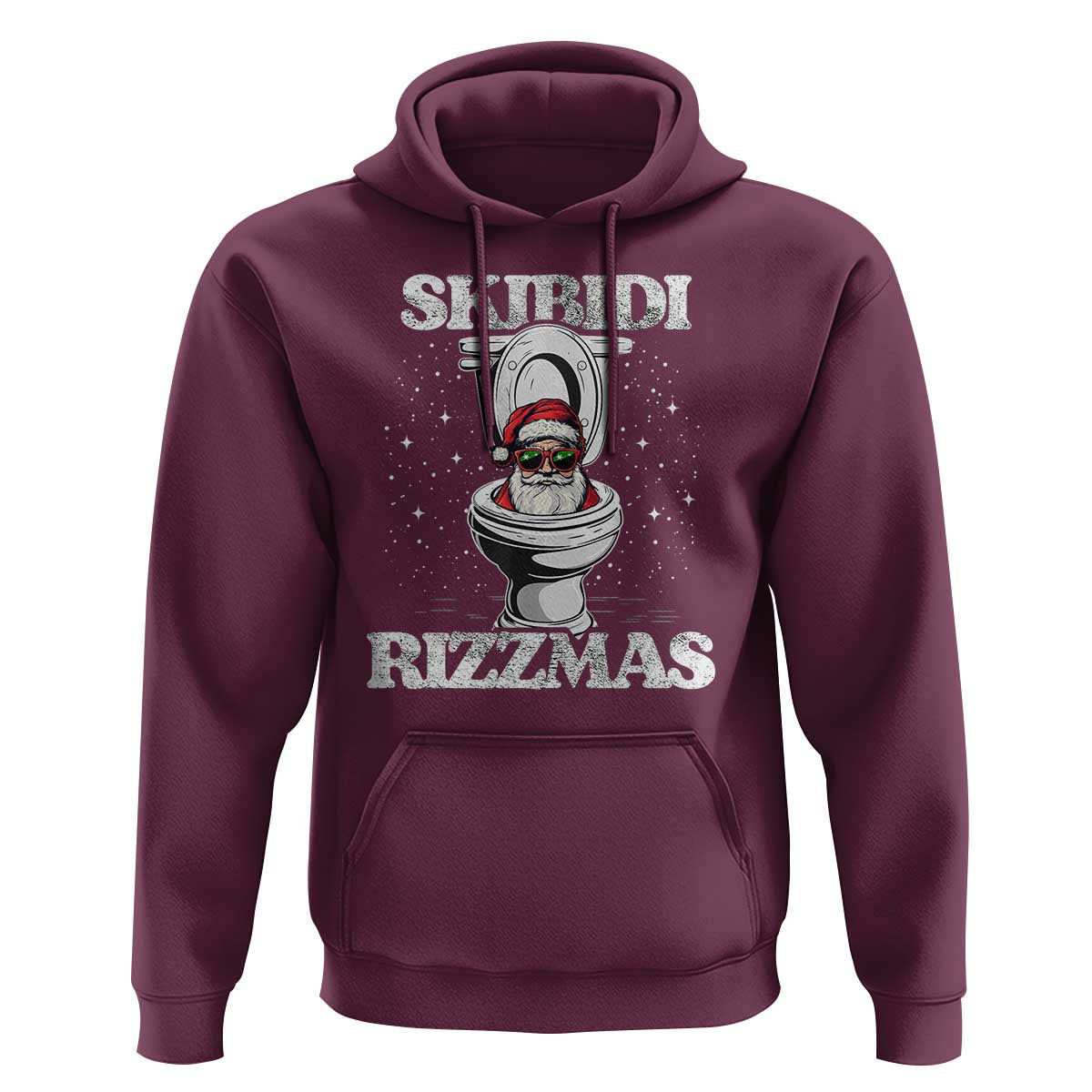 Funny Christmas Hoodie Skibidi Rizzmas Rizz Santa Toilet Kid Cool