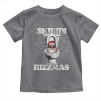 Funny Christmas Toddler T Shirt Skibidi Rizzmas Rizz Santa Toilet Kid Cool