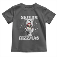 Funny Christmas Toddler T Shirt Skibidi Rizzmas Rizz Santa Toilet Kid Cool
