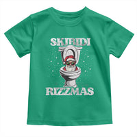 Funny Christmas Toddler T Shirt Skibidi Rizzmas Rizz Santa Toilet Kid Cool