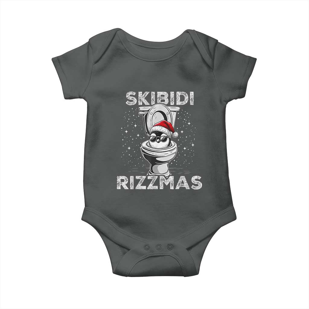 Funny Christmas Baby Onesie Skibidi Rizzmas Rizz Santa Toilet Penguin Kid Cool