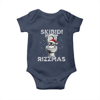 Funny Christmas Baby Onesie Skibidi Rizzmas Rizz Santa Toilet Penguin Kid Cool