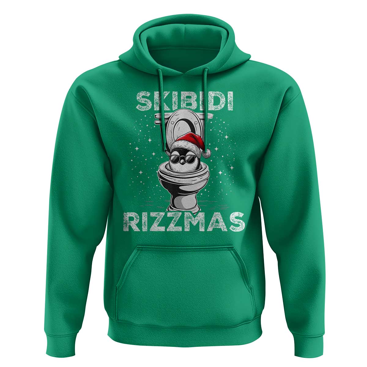 Funny Christmas Hoodie Skibidi Rizzmas Rizz Santa Toilet Penguin Kid Cool