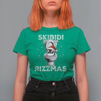 Funny Christmas T Shirt For Women Skibidi Rizzmas Rizz Santa Toilet Penguin Kid Cool - Wonder Print Shop
