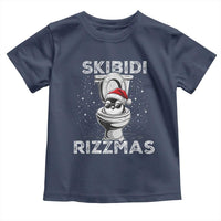 Funny Christmas Toddler T Shirt Skibidi Rizzmas Rizz Santa Toilet Penguin Kid Cool
