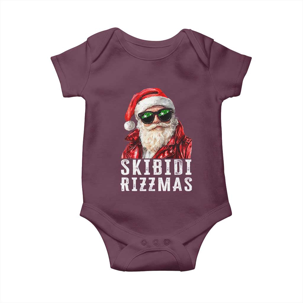 Funny Christmas Santa Baby Onesie Skibidi Rizzmas Christmas Rizz Santa Claus Charisma Kid Cool
