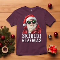Funny Christmas Santa T Shirt Skibidi Rizzmas Christmas Rizz Santa Claus Charisma Kid Cool - Wonder Print Shop