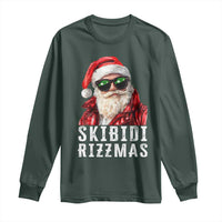 Funny Christmas Santa Long Sleeve Shirt Skibidi Rizzmas Christmas Rizz Santa Claus Charisma Kid Cool