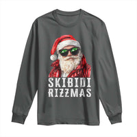 Funny Christmas Santa Long Sleeve Shirt Skibidi Rizzmas Christmas Rizz Santa Claus Charisma Kid Cool