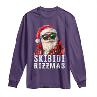 Funny Christmas Santa Long Sleeve Shirt Skibidi Rizzmas Christmas Rizz Santa Claus Charisma Kid Cool
