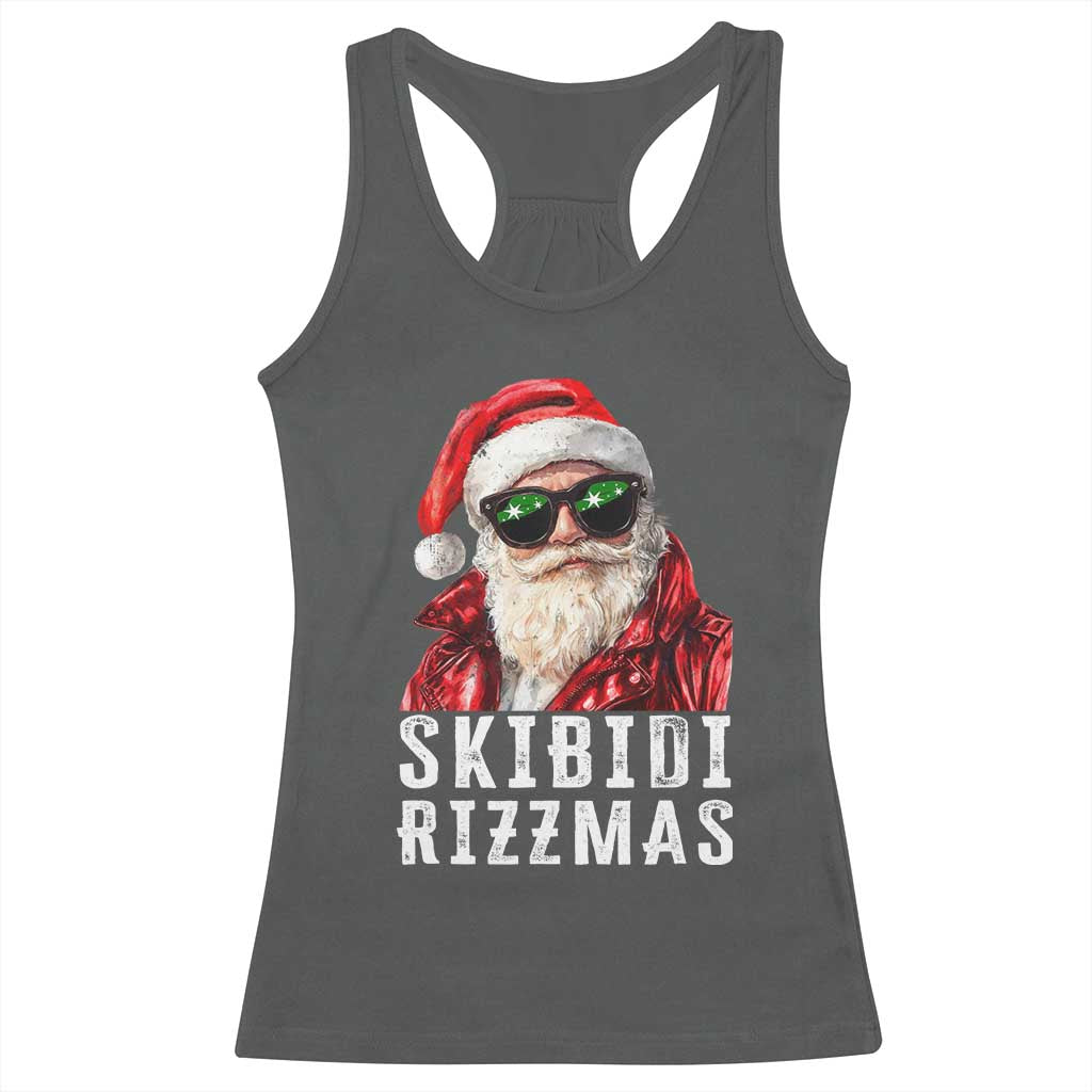 Funny Christmas Santa Racerback Tank Top Skibidi Rizzmas Christmas Rizz Santa Claus Charisma Kid Cool