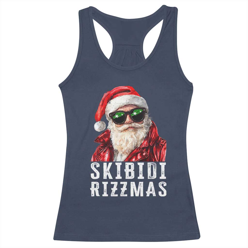 Funny Christmas Santa Racerback Tank Top Skibidi Rizzmas Christmas Rizz Santa Claus Charisma Kid Cool
