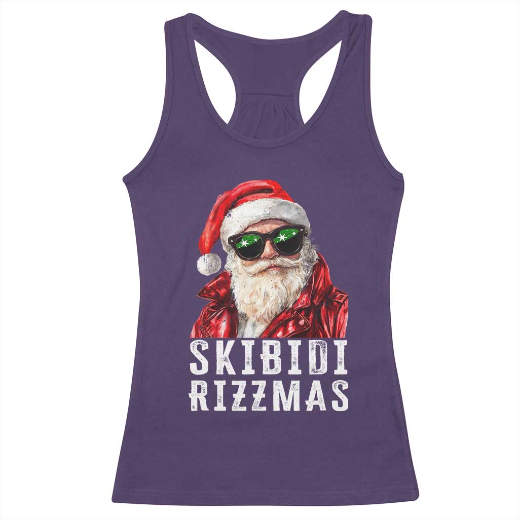Funny Christmas Santa Racerback Tank Top Skibidi Rizzmas Christmas Rizz Santa Claus Charisma Kid Cool