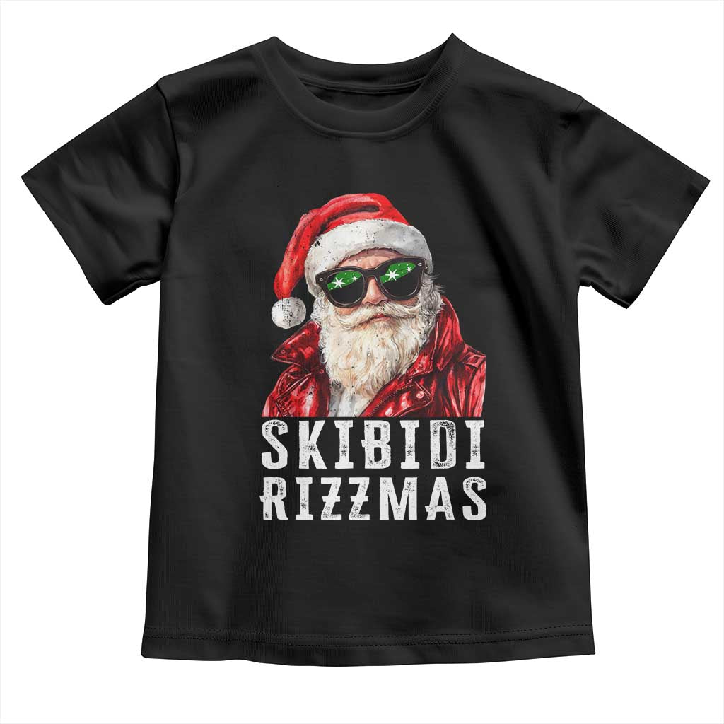 Funny Christmas Santa Toddler T Shirt Skibidi Rizzmas Christmas Rizz Santa Claus Charisma Kid Cool