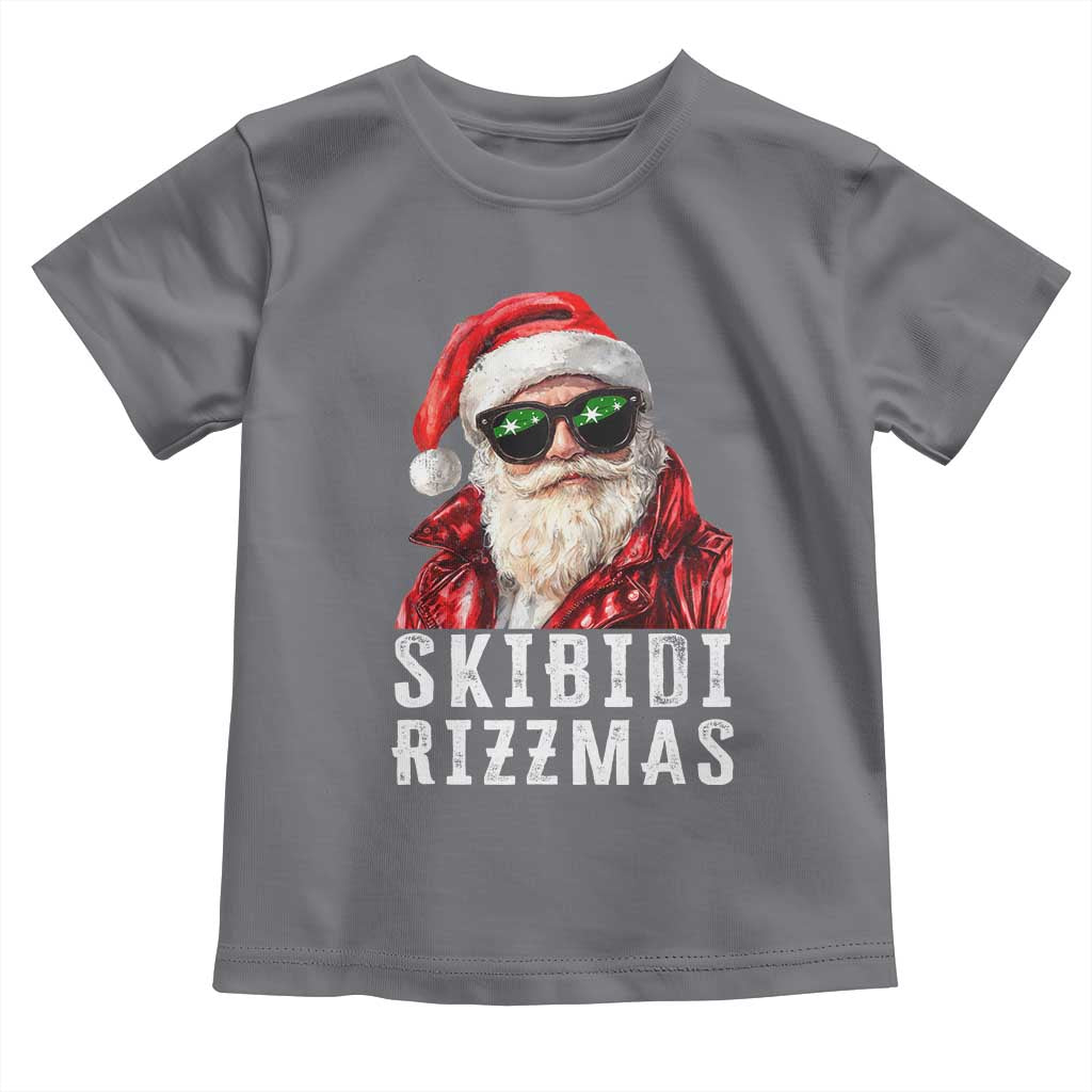 Funny Christmas Santa Toddler T Shirt Skibidi Rizzmas Christmas Rizz Santa Claus Charisma Kid Cool