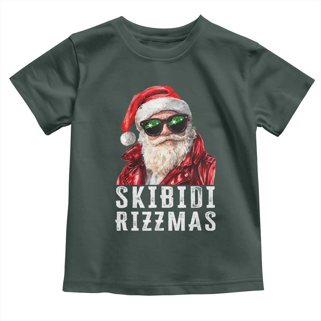Funny Christmas Santa Toddler T Shirt Skibidi Rizzmas Christmas Rizz Santa Claus Charisma Kid Cool