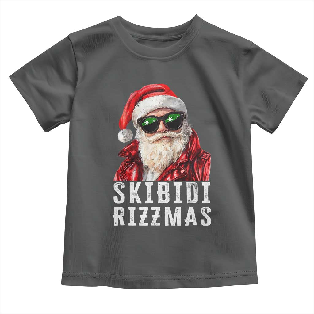 Funny Christmas Santa Toddler T Shirt Skibidi Rizzmas Christmas Rizz Santa Claus Charisma Kid Cool