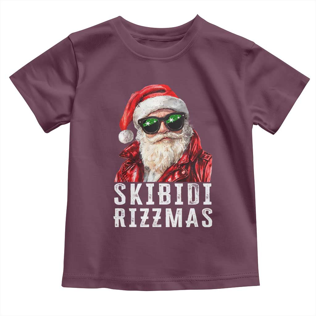 Funny Christmas Santa Toddler T Shirt Skibidi Rizzmas Christmas Rizz Santa Claus Charisma Kid Cool