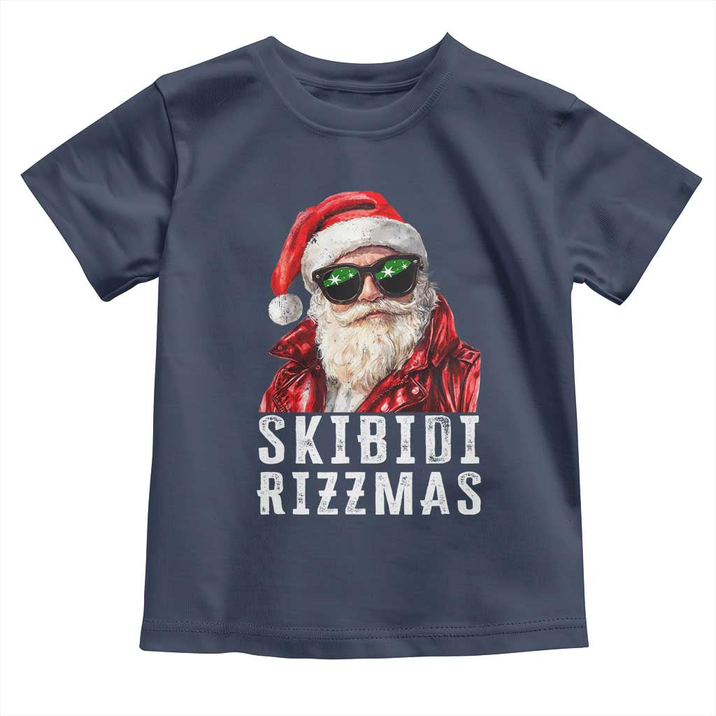 Funny Christmas Santa Toddler T Shirt Skibidi Rizzmas Christmas Rizz Santa Claus Charisma Kid Cool
