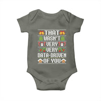 Funny Christmas Data Analyst Baby Onesie That Wasn't Very Data Driven of You Xmas Pajamas