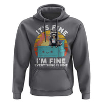 Funny Racoon Hoodie Eating Instant Noodle Cup Dumpster Fire Everything Is Fine Meme
