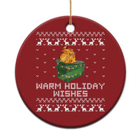 Funny Xmas Christmas Ornament Warm Holiday Wishes Dumpster Fire - Wonder Print Shop